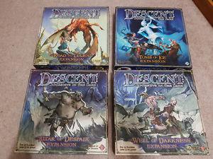 Descent 1st edition boardgame plus 4 expansions