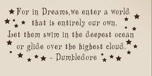 Harry Potter/Dumbledore In Dreams We Enter Peel/Stick Wall