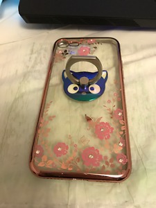 Iphone 7 case with black kitty ring grip