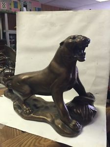 Plaster Mountain Lion Statue $65.
