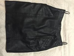 Real leather skirt