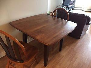 Real wood table and chairs