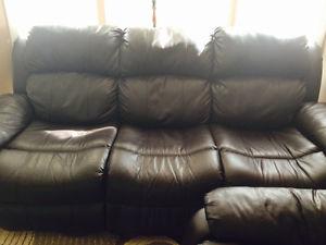 Recliner sofa with love seat