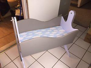 Refurbished vintage wooden cradle