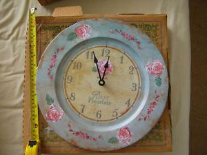 Rose Fleuriste (Paris) floral shop antique plate clock