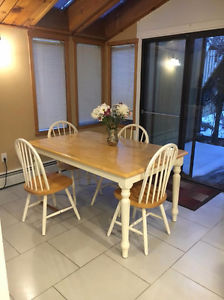Solid wood kitchen table and chairs