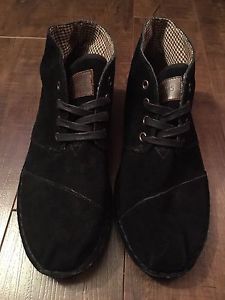 TOMS - Size 9.5 - Black Suede Leather