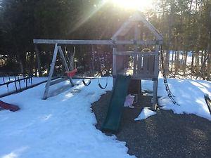 Wanted: Swing set with playhouse.