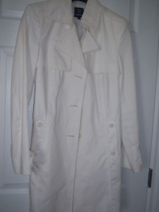 White Trench style Coat