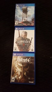 Witcher 3, Fallout 4, Star Wars Battlefront