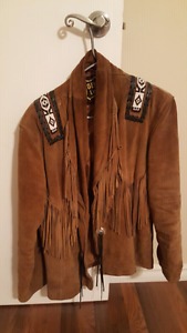 Women western leather coat size M/L