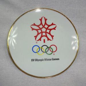 XV Olympic Winter Games Plate