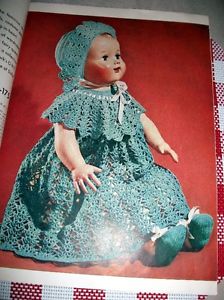 old crochet doll clothes pattern book