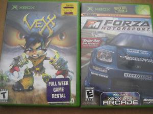 original xbox games: (1) FM forza motorsport. E. $10 (2)
