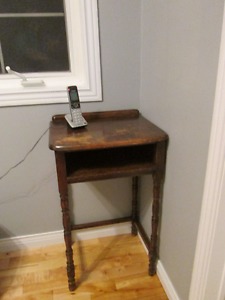 solid wooden vintage telephone table