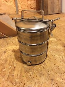 3-tier stainless steel tiffin box-Indian lunch box