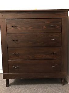 4 Drawer Brown Wooden Dresser