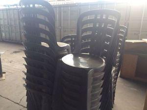 47 black patio chairs lot !!SAVE!good condition!