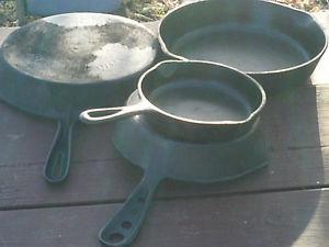 All sizes seasoned cast iron pans