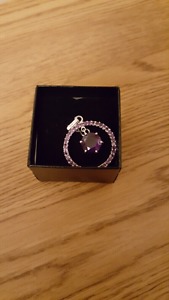 Amethyst pendant with 18" silver chain