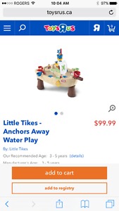 Brand New in box anchors away sand/water table
