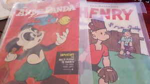 CARL ANDERSONS,,HENRY''  AND ANDY PANDA  COMICS