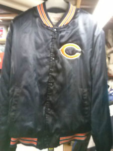 CHICAGO BEARS OLD SCHOOL EMBROIDERED SATIN JACKET M-L