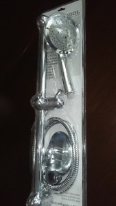 Chrome Finished Shower Head with Adjustable Rail