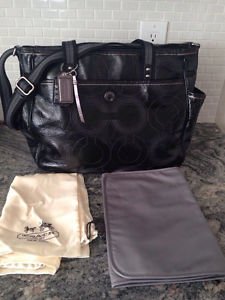 Coach Diaper Bag - Black Patent Leather