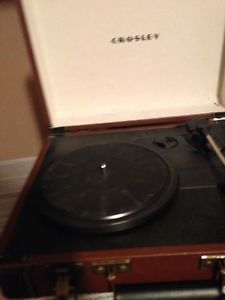 Crowley suit case record player and records