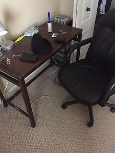 Desk + Leather Chair