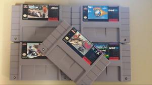 Five Super Nintendo games (pictured)