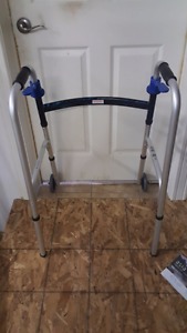 Folding walker and cane