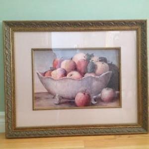 Framed Picture Bowl of Fruit
