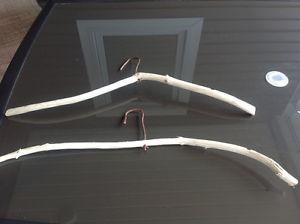 Homemade Wood and Copper Hangers