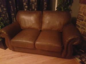 Italian Leather Couch and Loveseat
