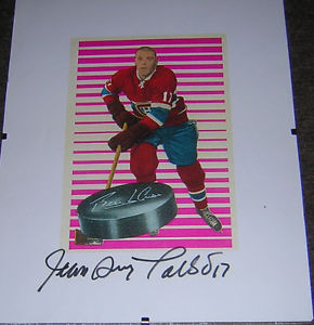 JEAN GUY TALBOT MONTREAL CANADIENS AUTOGRAPH