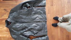 Leather motorcyle jacket