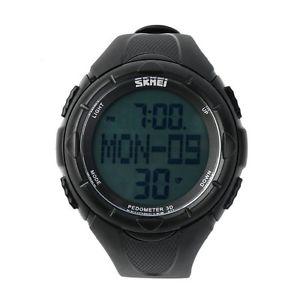 MENS PEDOMETER COUNTDOWN TIMER SPORTS WATCH