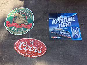 Metal beer signs. 3 for $100 or $40 per
