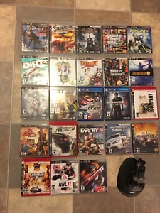 PS3, 23 games, accessories