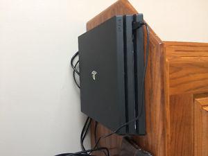PS4 pro with controller and receipt