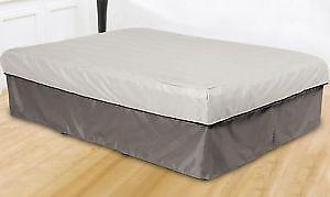 QUEEN air mattress with fold-away box frame LIKE NEW!!!!