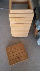 Recycle or garbage organizer, wooden