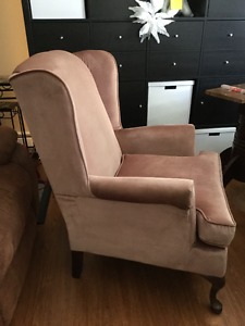 Reduced to sell, Antique ARMCHAIR in a gorgeous DUSTY ROSE