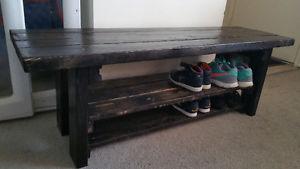 Rustic Shoe bench.