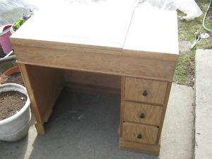 Solid wood sewing table - $20