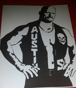 Stone cold steve austin WWE picture print