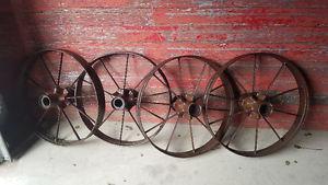 Vintage 30 inch metal wheels