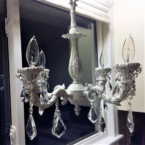 Vintage 4 light chandelier, shabby to chic